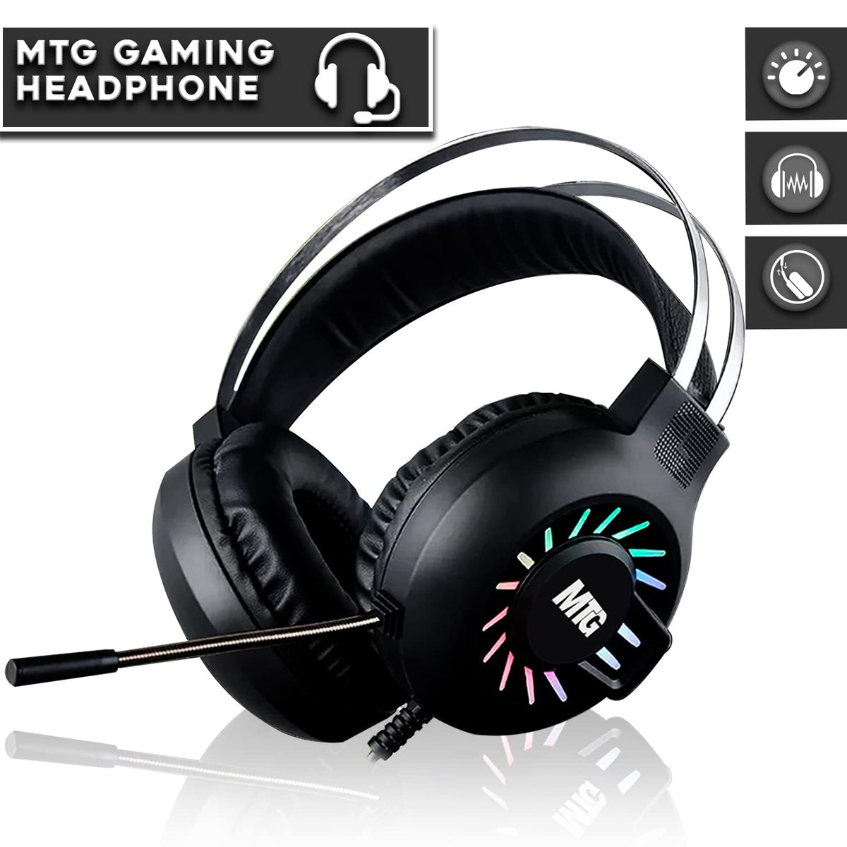 TechMagnet Siwa 8 Gaming PC, Intel Core i7 6th Gen, 16GB RAM, GTX 1650 Graphics, RGB KBM, Soundbar & Headphone, USB WiFi + BT (Win 11 Renewed)