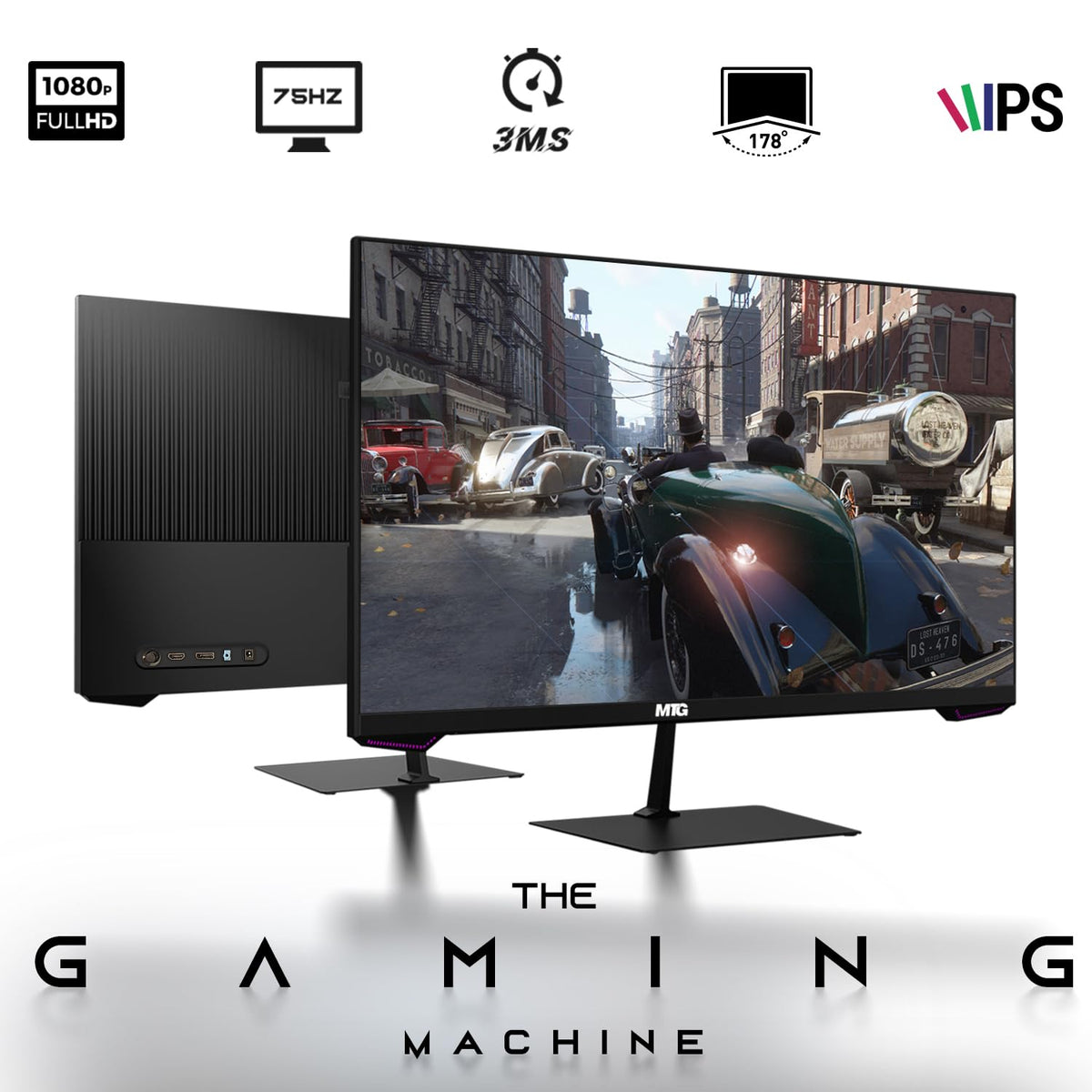 TechMagnet HP G3 Gaming PC, Intel Core i5 8th Gen, 16GB RAM, RGB Speaker Kit, Webcam, USB WiFi + BT (Win 11 Renewed)