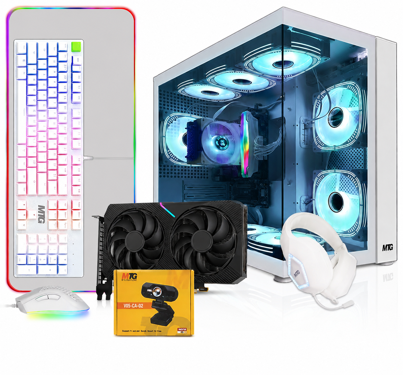 Khuno Gaming Desktop Computer, graphics card options available