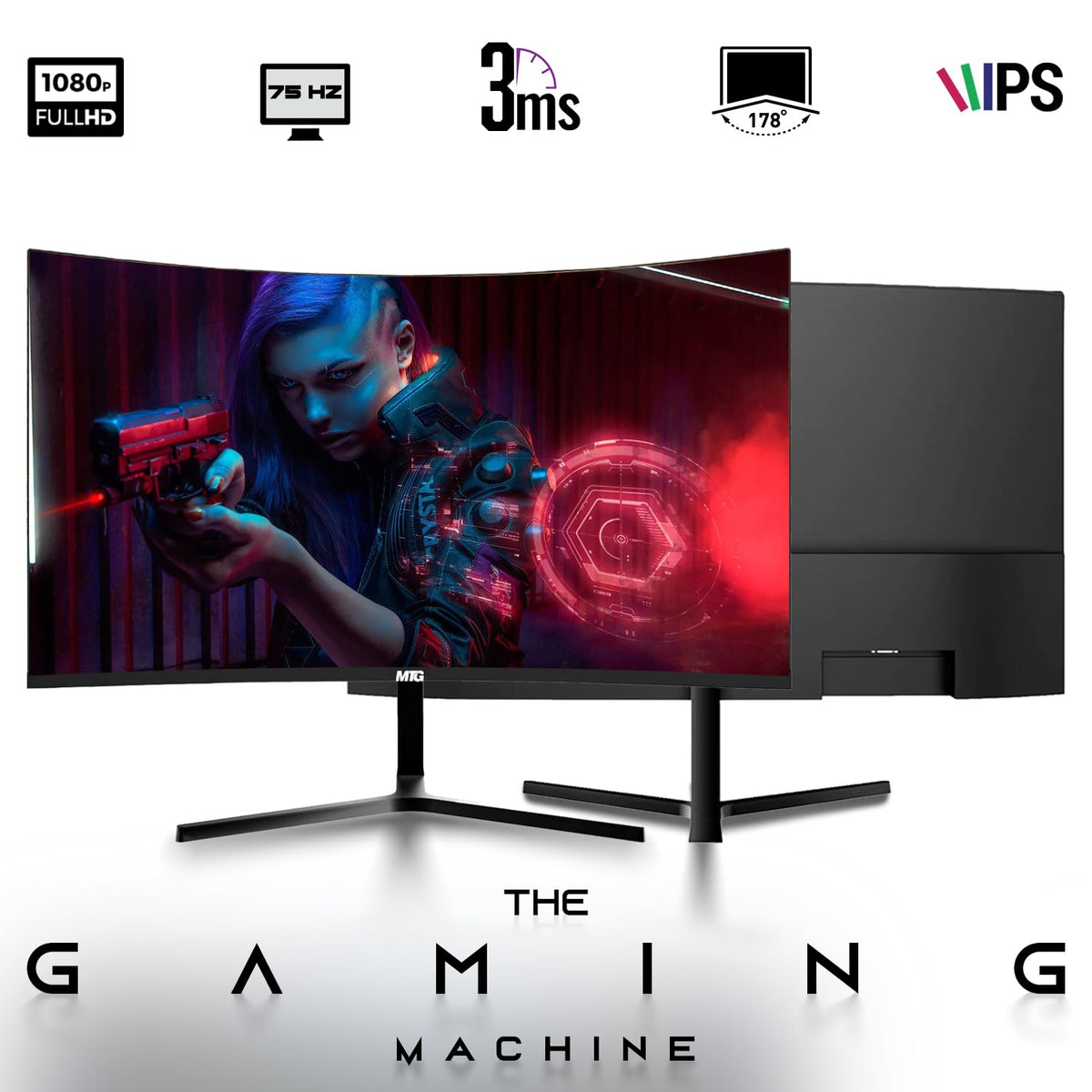 TechMagnet HP G3 Gaming PC, Intel Core i5 8th Gen, 16GB RAM, RGB Speaker Kit, Webcam, USB WiFi + BT (Win 11 Renewed)