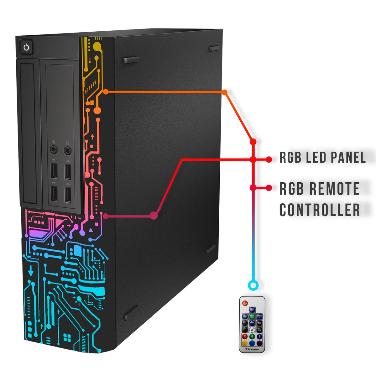 TechMagnet Siwa 8 Gaming PC, Intel Core i7 6th Gen, 16GB RAM, 4 in 1 Gaming Kit, Webcam, USB WiFi + BT (Win 11 Renewed)