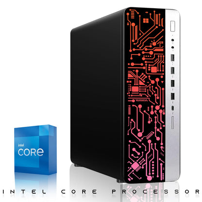 TechMagnet HP 2x ARGB Fan Gaming PC, Intel Core i7, 16GB RAM, GTX 1650 Graphics, Dual Monitor Setup, RGB Speaker Kit, USB WiFi + BT (Win 11 Renewed)