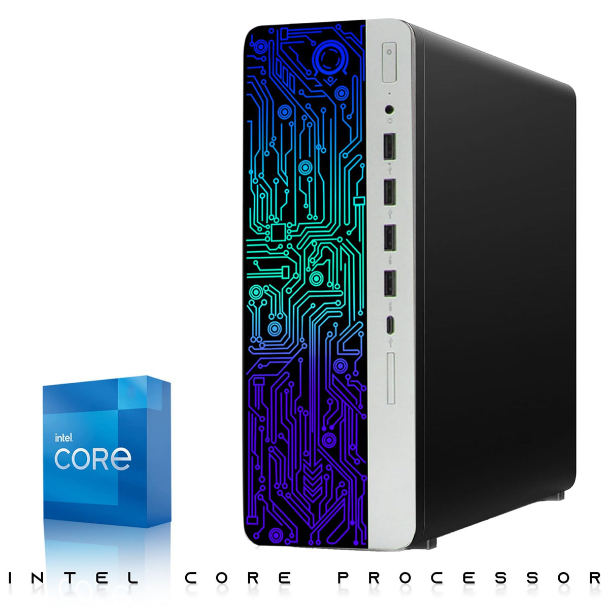 TechMagnet HP G3 Gaming PC, Intel Core i5 8th Gen, 16GB RAM, RGB Speaker Kit, Webcam, USB WiFi + BT (Win 11 Renewed)