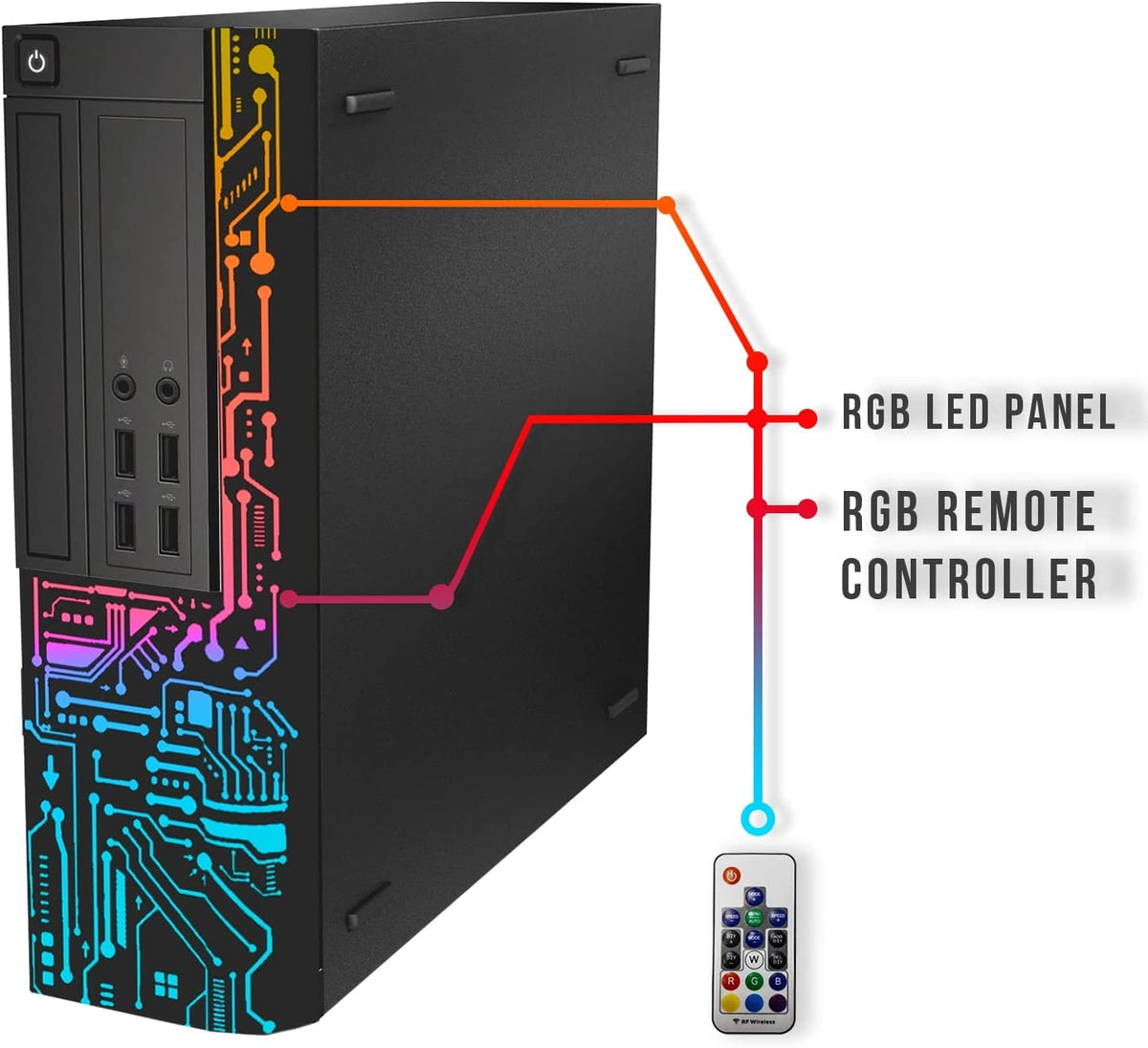TechMagnet Siwa 8 Gaming PC, Intel Core i7 6th Gen, 16GB RAM, GTX 1650 Graphics, RGB KBM, Soundbar & Headphone, USB WiFi + BT (Win 11 Renewed)