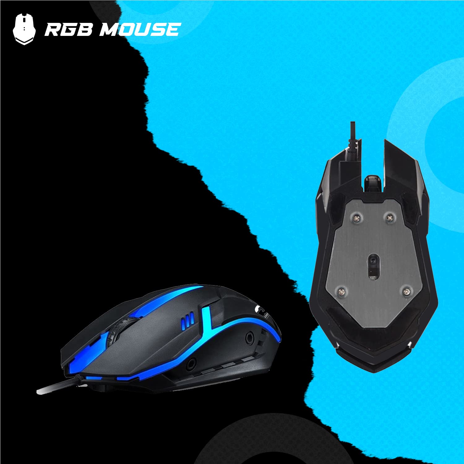MTG RGB Backlit Keyboard and Mouse Combo, angled view
