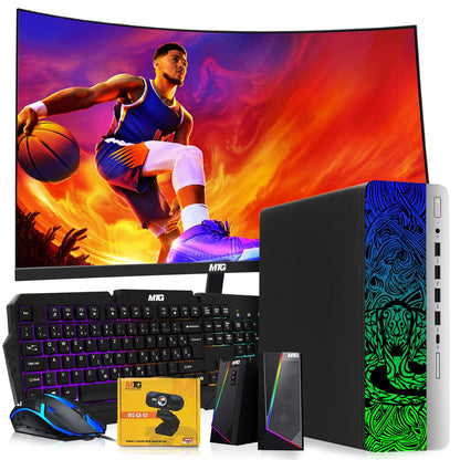 TechMagnet Cobra Gaming PC Desktop rear ports and connectivity view