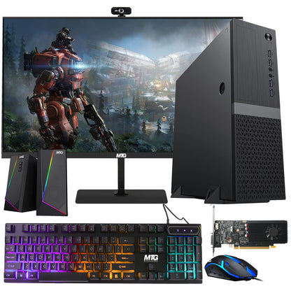 TechMagnet Heera Gaming PC, Intel Core i5 8th Gen, 16GB RAM, GTX 1650 Graphics, RGB KBM & Speaker, Webcam, USB WiFi + BT (Win 11 Renewed)
