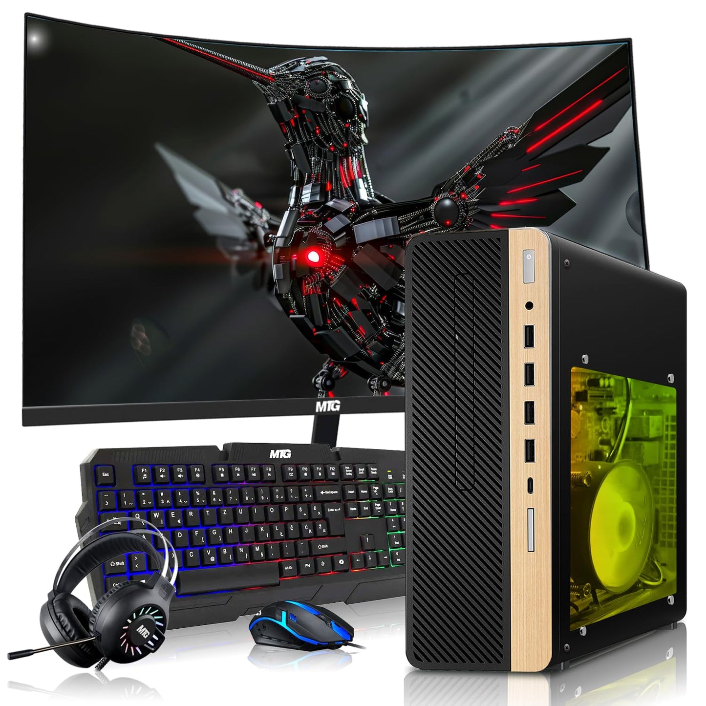TechMagnet HP Premium Gaming Desktop (RX 550), side view