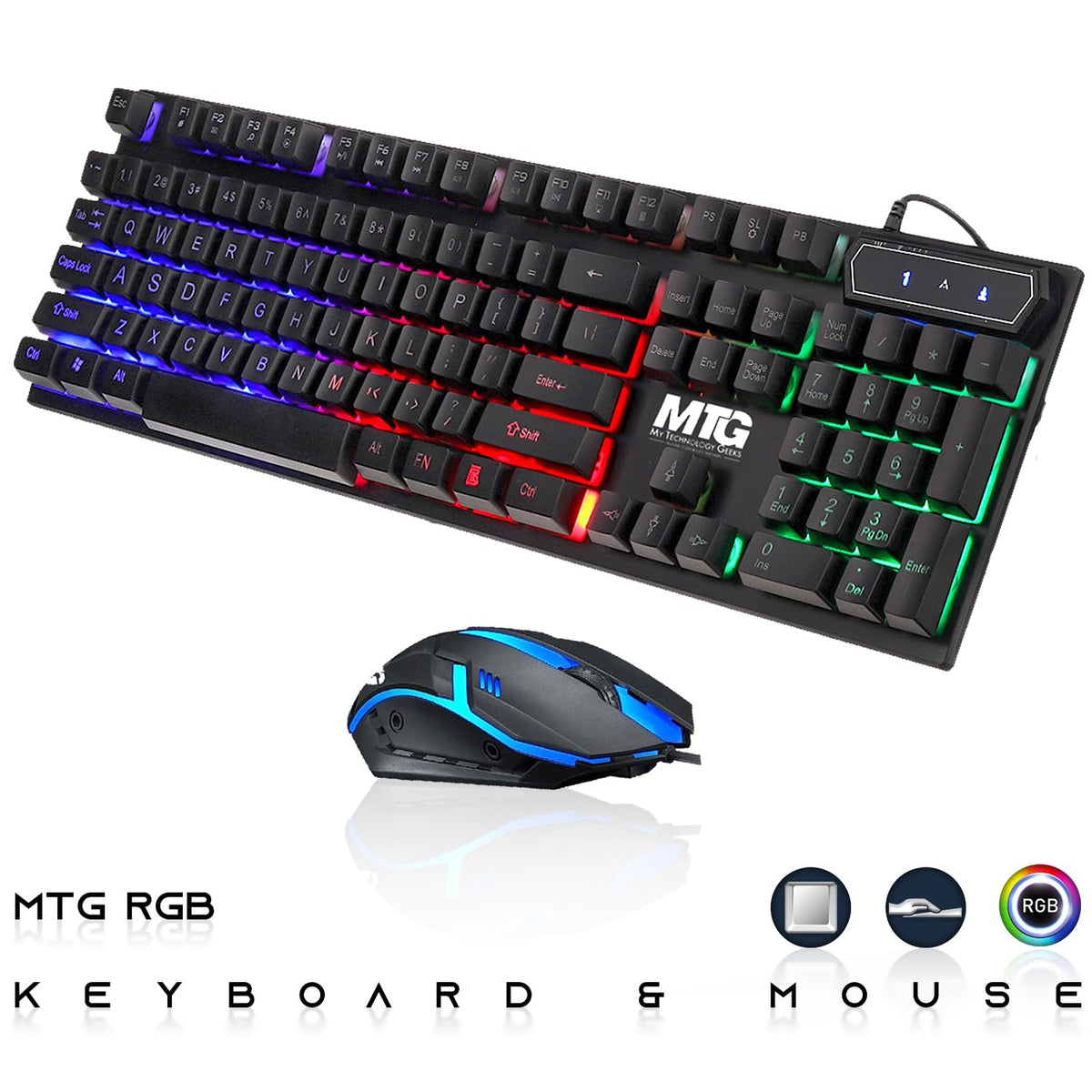 TechMagnet HP G3 Gaming PC, Intel Core i5 8th Gen, 16GB RAM, RGB Speaker Kit, Webcam, USB WiFi + BT (Win 11 Renewed)