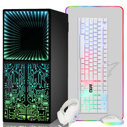 TechMagnet Horizon+ Gaming PC, Intel Core i7 8th Gen, 16GB RAM, 4 in 1 Gaming Kit, USB WiFi + BT (Win 11 Renewed)