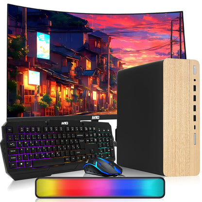 TechMagnet HP Premium Gaming PC, Intel Core i5 8th Gen, 16GB RAM, GTX 1650 Graphics, RGB Soundbar Kit, USB WiFi + BT (Win 11 Renewed)