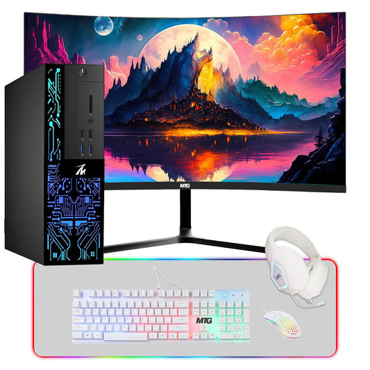 TechMagnet Siwa 6 Gaming PC, Intel Core i3 & i5 6th Gen, 16GB RAM, 4 in 1 Gaming Kit, USB WiFi + BT (Win 11 Renewed)