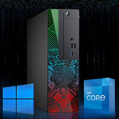 TechMagnet Lumos 8 Gaming PC, Intel Core i5 8th Gen, 16GB RAM, GTX 1650 Graphics, RGB Speaker & Headphone Kit, USB WiFi + BT (Win 11 Renewed) - V2