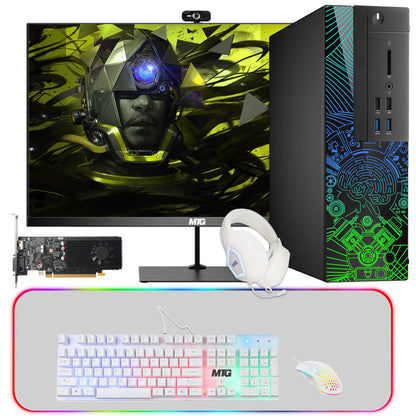 TechMagnet Lumos 8 Gaming PC, Intel Core i5 & i7 7th Gen, 16GB RAM, GTX 1650 Graphics, 4 in 1 Gaming Kit, USB WiFi + BT (Win 11 Renewed)