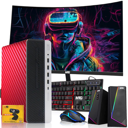 TechMagnet HP G3 Christmas Special Gaming PC, 16GB RAM, RGB Speaker Kit, USB WiFi + BT (Win 11 Renewed)