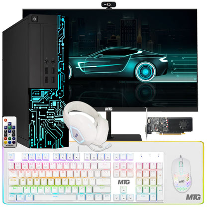 TechMagnet Siwa 8 Gaming PC, Intel Core i7 6th Gen, 16GB RAM, 4 in 1 Gaming Kit, Webcam, USB WiFi + BT (Win 11 Renewed)