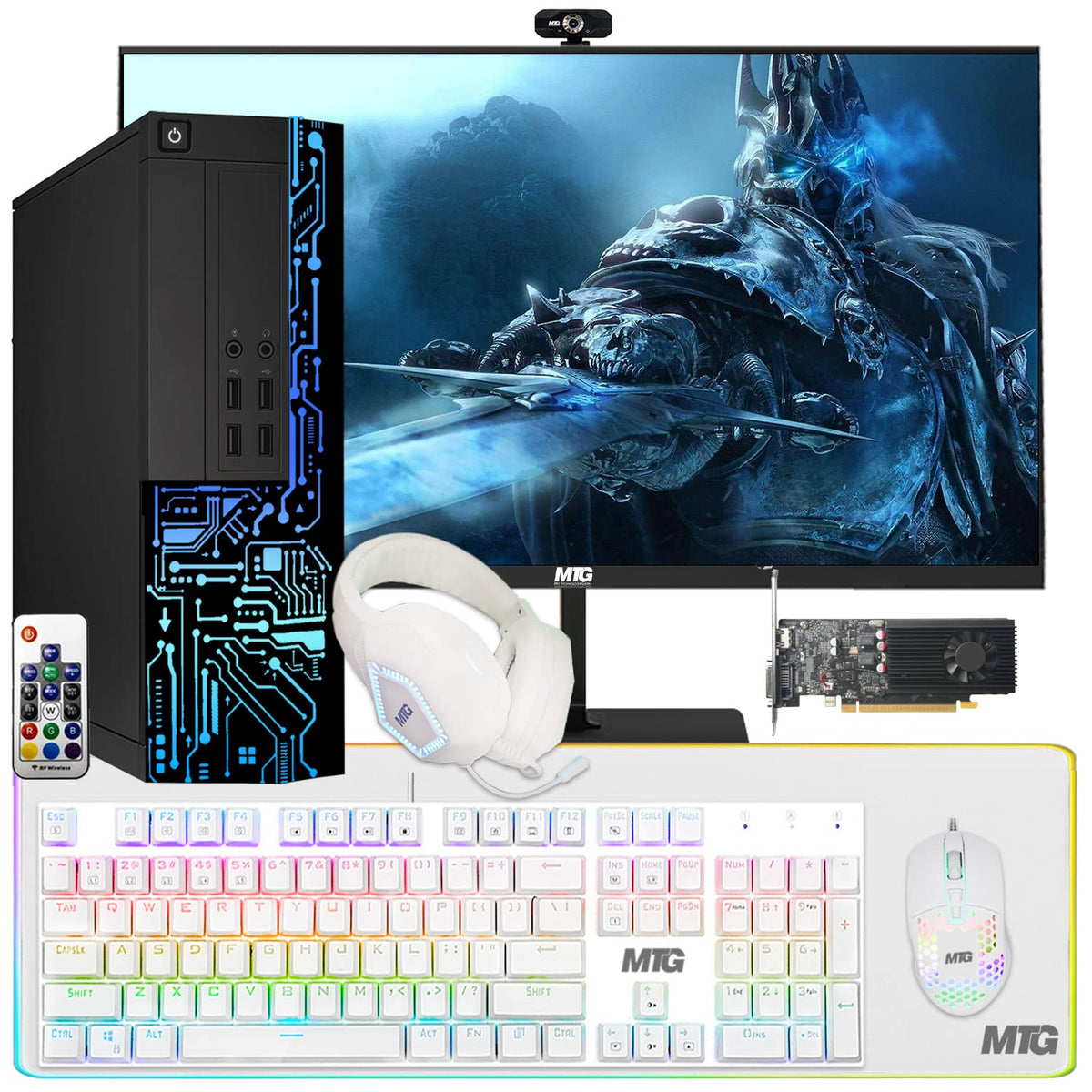 TechMagnet Siwa 8 Gaming PC, Intel Core i7 6th Gen, 16GB RAM, 4 in 1 Gaming Kit, Webcam, USB WiFi + BT (Win 11 Renewed)