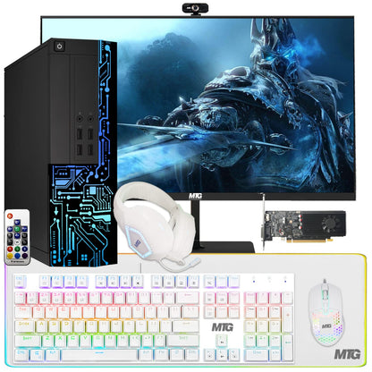 TechMagnet Siwa 8 Gaming PC, Intel Core i7 6th Gen, 16GB RAM, 4 in 1 Gaming Kit, Webcam, USB WiFi + BT (Win 11 Renewed)