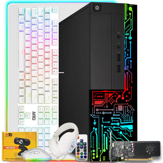 TechMagnet Siwa 8 Gaming PC, Intel Core i7 6th Gen, 16GB RAM, 4 in 1 Gaming Kit, Webcam, USB WiFi + BT (Win 11 Renewed)