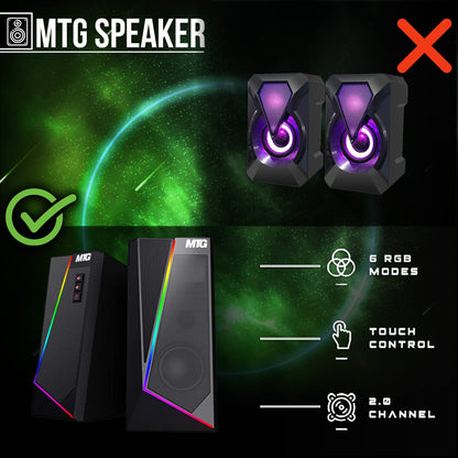 TechMagnet Galaxy Gaming PC, Intel Core i5 8th Gen, 16GB RAM, RGB KBM & Speaker, Webcam, USB WiFi + BT (Win 11 Renewed)