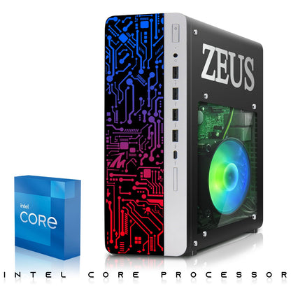 TechMagnet Zeus Pro 6 Gaming PC - Intel I7 6th Gen, 8GB RAM, RGB Soundbar Kit (Win 11 Renewed) - V2