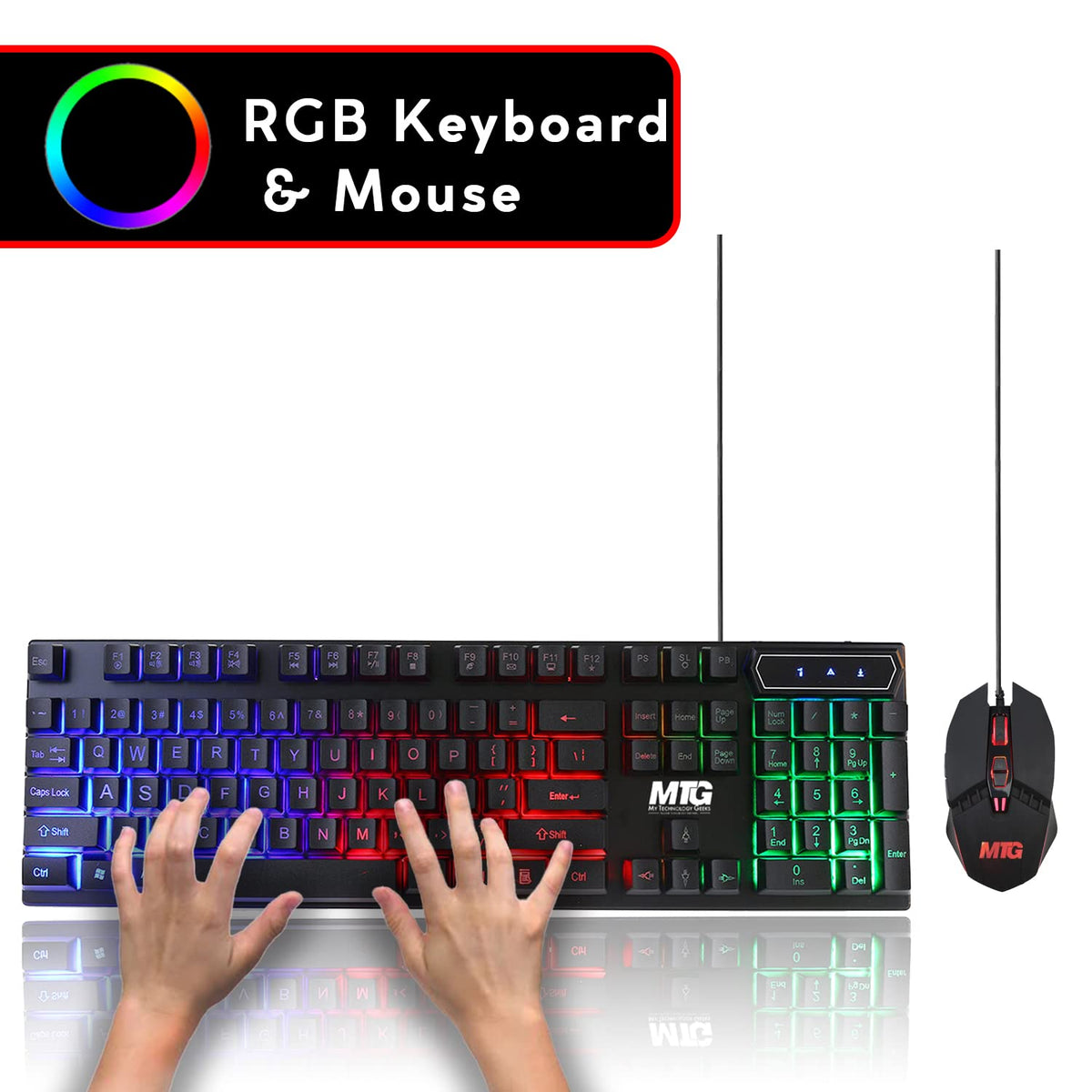 TechMagnet Siwa 6 Gaming PC, Intel Core i3 & i5 6th Gen, 16GB RAM, RGB Keyboard & Mouse, USB WiFi + BT (Win 11 Renewed)