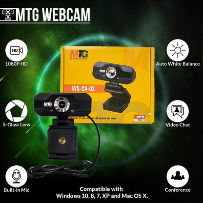 TechMagnet Galaxy Gaming PC, Intel Core i5 8th Gen, 16GB RAM, RGB KBM & Headphone, Webcam, USB WiFi + BT (Win 11 Renewed)