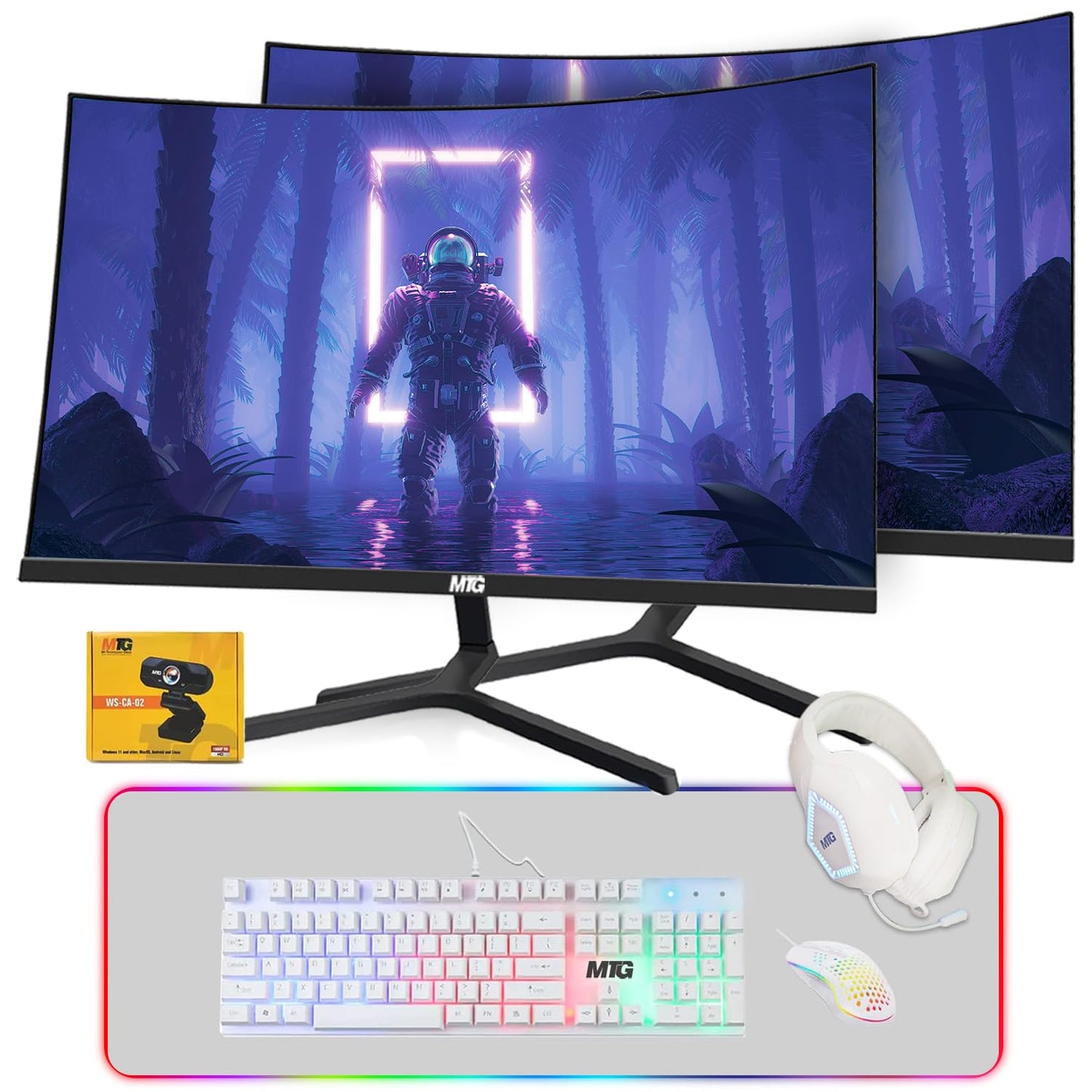 TechMagnet Cheetah 6 All-in-One Desktop Computer configured for dual monitors, front view