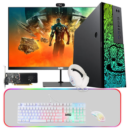 TechMagnet Cobra Gaming PC, Intel Core i5 8th Gen, 32GB RAM, GTX 1650 Graphics, 4 in 1 Gaming Kit, Webcam (Win 11 Renewed)