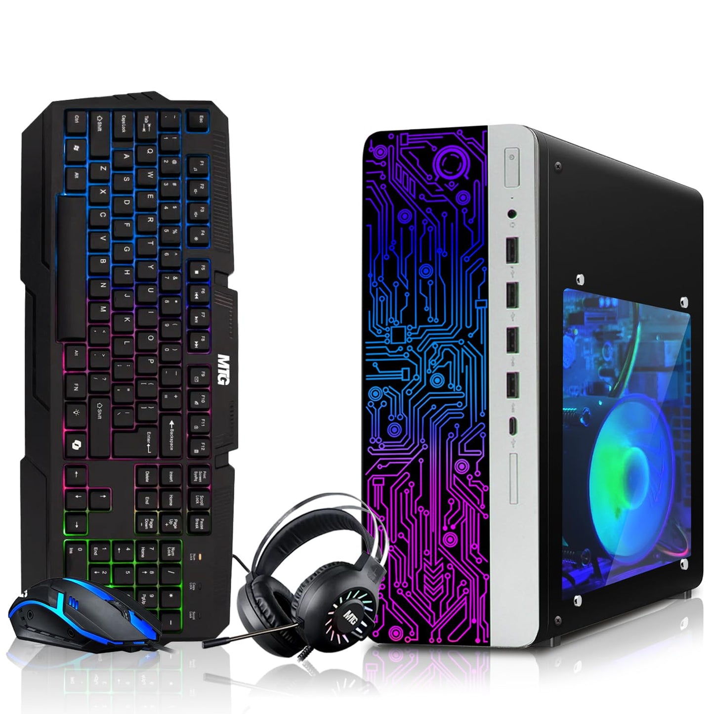 HP Gaming PC Desktop internal hardware and RX 550 graphics card