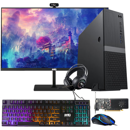 TechMagnet Heera Gaming PC, Intel Core i5 8th Gen, 16GB RAM, GTX 1650 Graphics, RGB KBM & Headphone, Webcam, USB WiFi + BT (Win 11 Renewed)