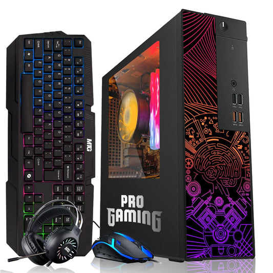 TechMagnet Desktop Computer PC, Intel Core i5 8th Gen, GTX 1650 Graphics, RGB KBM & Headphone, USB WiFi + BT (Win 11 Renewed)