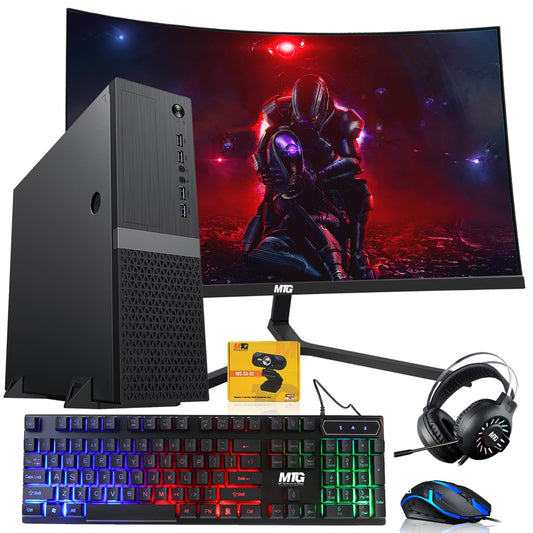 TechMagnet Heera Gaming PC, Intel Core i5 8th Gen, 16GB RAM, GTX 1650 Graphics, RGB KBM & Headphone, Webcam, USB WiFi + BT (Win 11 Renewed)