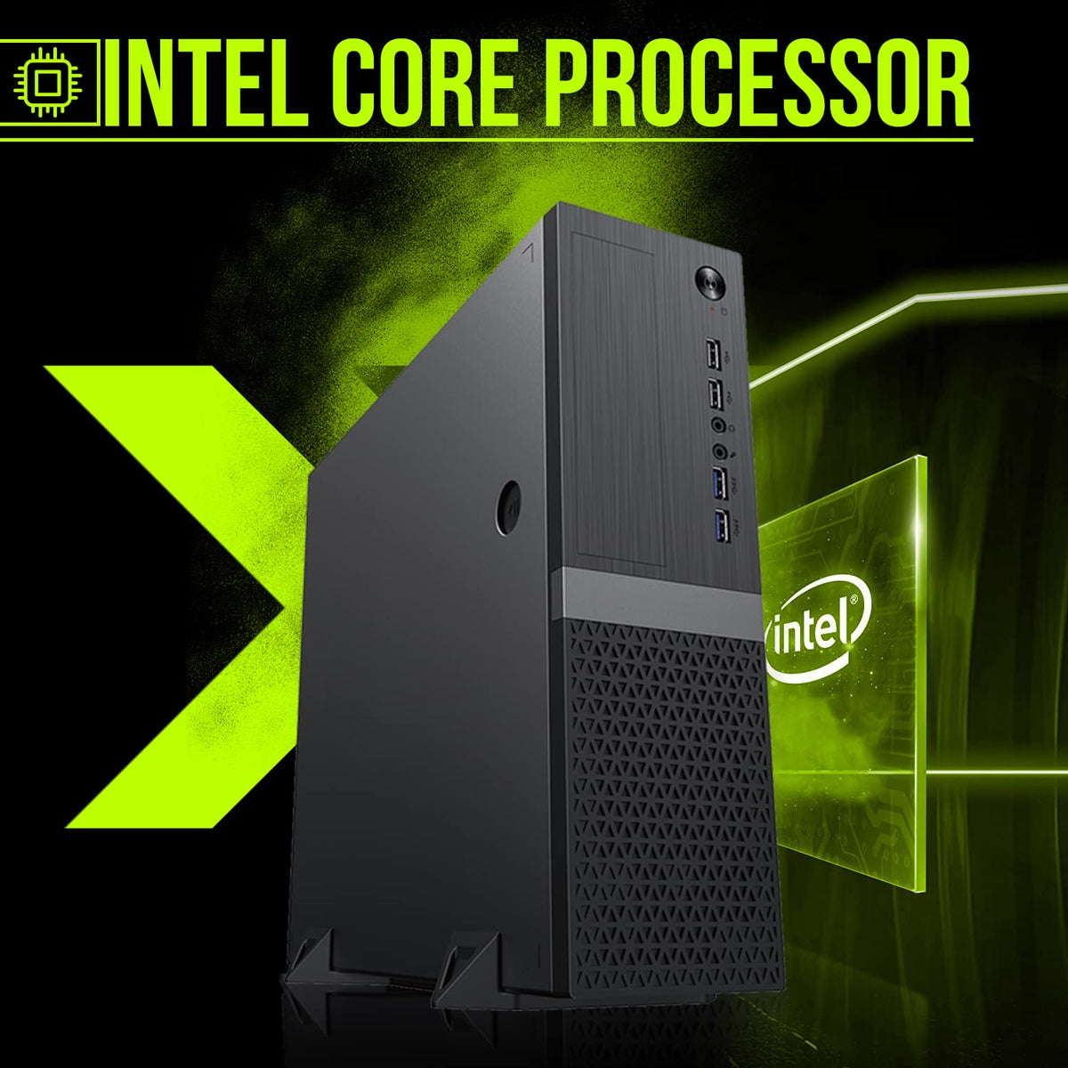 TechMagnet Heera Gaming PC, Intel Core i5 8th Gen, 16GB RAM, GTX 1650 Graphics, RGB KBM & Headphone, Webcam, USB WiFi + BT (Win 11 Renewed)