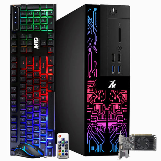 TechMagnet Siwa 6 Gaming PC, Intel Core i3 & i5 6th Gen, 16GB RAM, RGB Keyboard & Mouse, USB WiFi + BT (Win 11 Renewed)