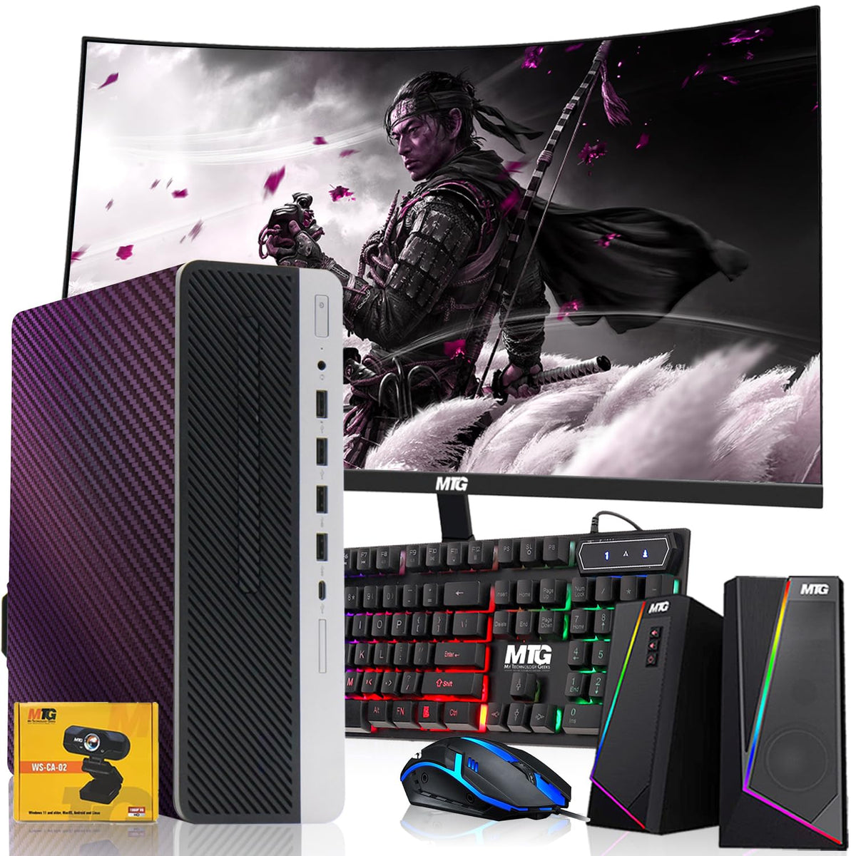 TechMagnet HP G3 Christmas Special Gaming PC, 16GB RAM, RGB Speaker Kit, USB WiFi + BT (Win 11 Renewed)