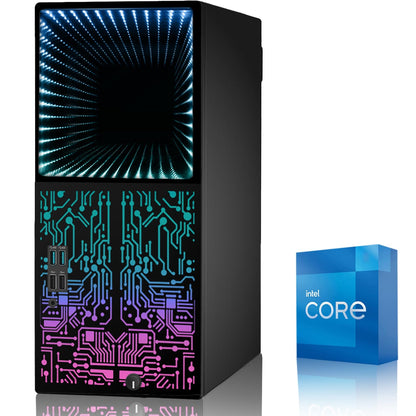 TechMagnet Horizon+ Gaming PC, Intel Core i7 6th Gen, 16GB RAM, RGB Keyboard & Mouse, USB WiFi + BT (Win 11 Renewed)