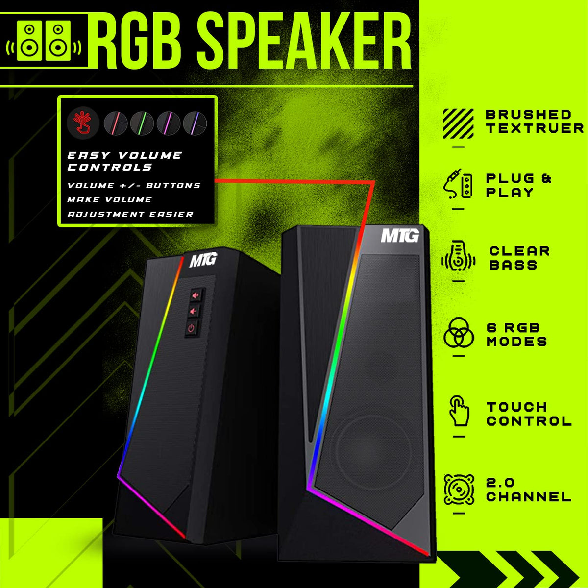 TechMagnet Heera Gaming PC, Intel Core i5 8th Gen, 16GB RAM, GTX 1650 Graphics, RGB KBM & Speaker, Webcam, USB WiFi + BT (Win 11 Renewed)