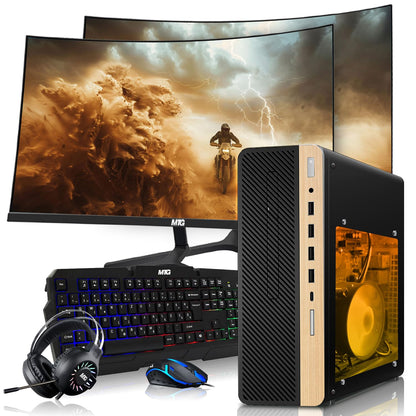 RGB keyboard and mouse included with TechMagnet HP Premium Gaming Desktop bundle