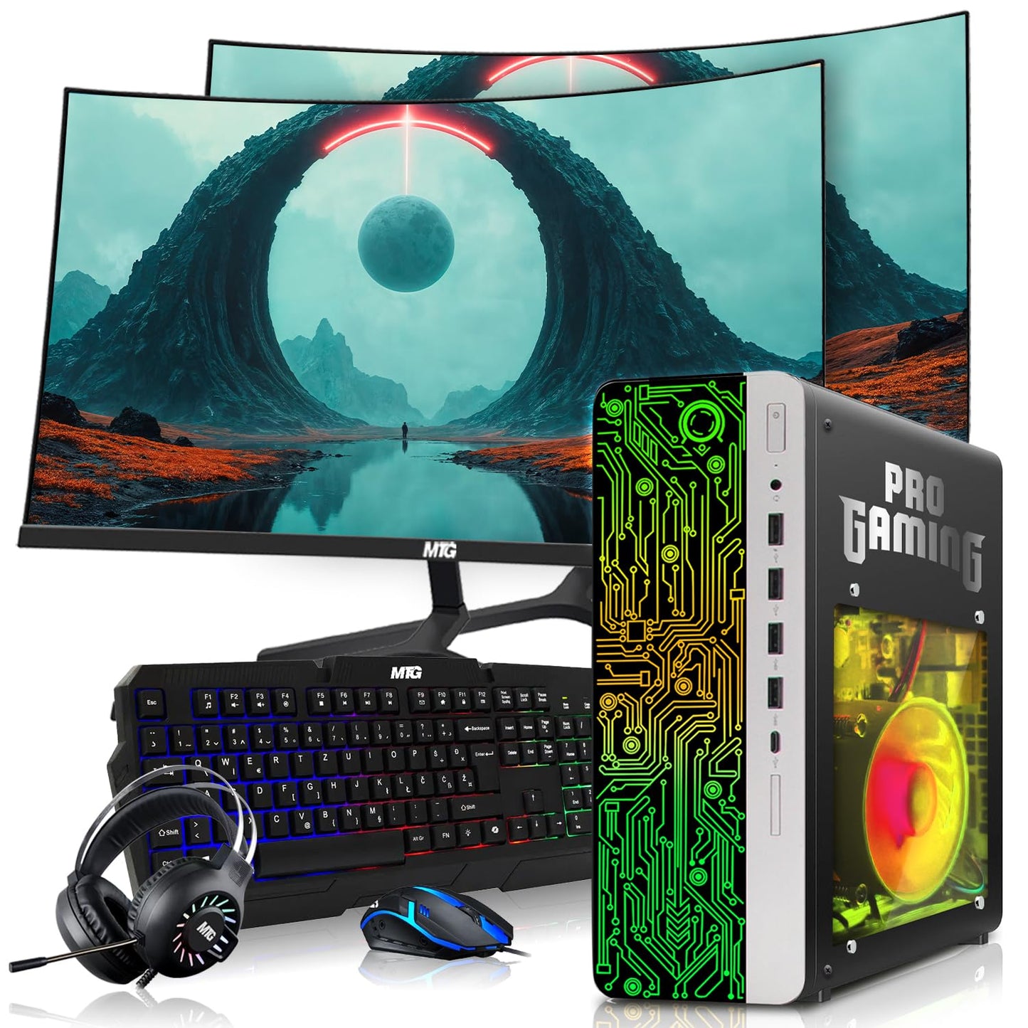 RGB keyboard and mouse included with TechMagnet HP G4 Gaming Desktop bundle