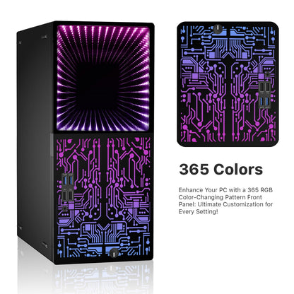 TechMagnet Horizon+ Gaming PC, Intel Core i7 8th Gen, 16GB RAM, RGB Keyboard & Mouse, USB WiFi + BT (Win 11 Renewed)