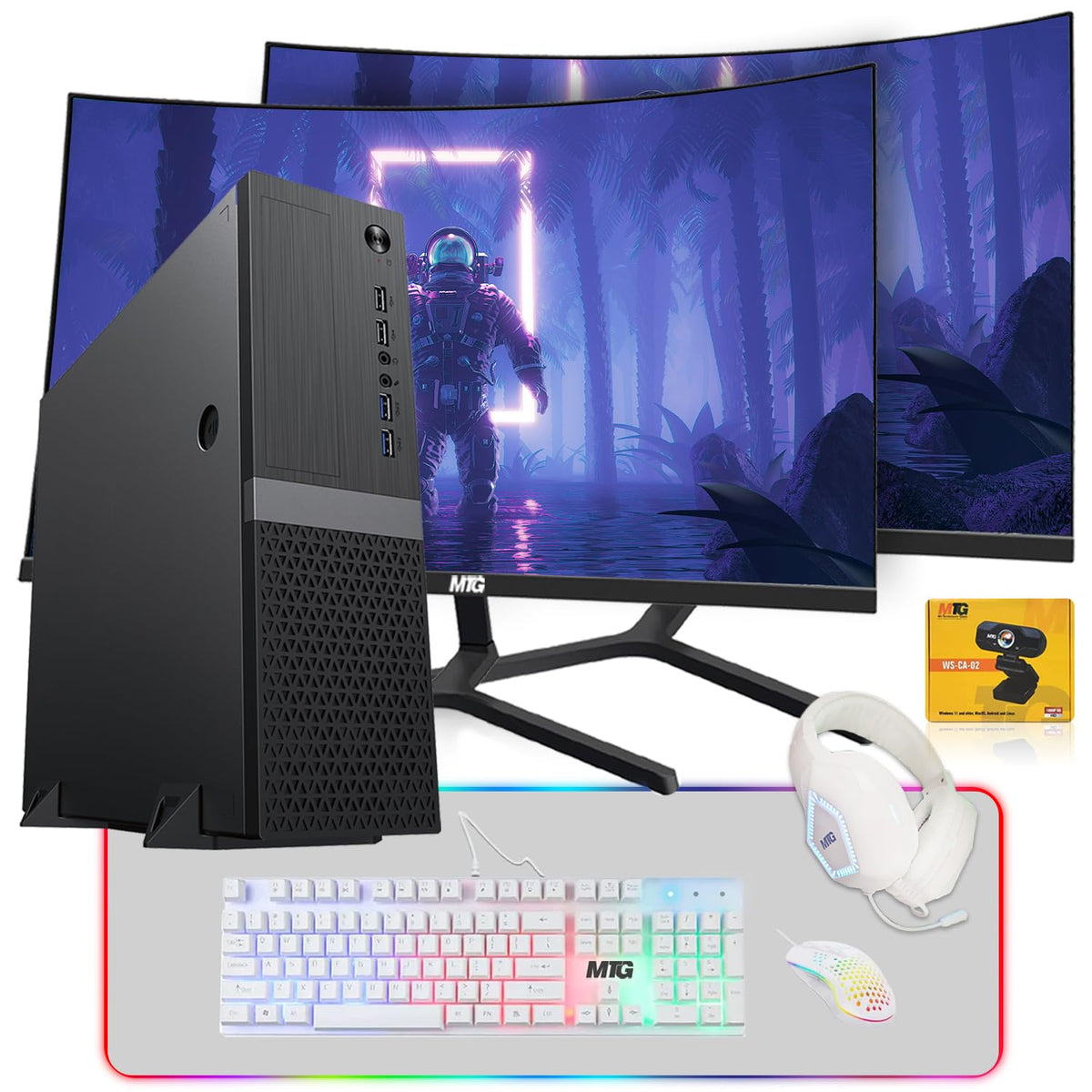 TechMagnet Heera Gaming PC, Intel Core i5 8th Gen, 16GB RAM, GTX 1650 Graphics, 4 in 1 Gaming Kit, Webcam, USB WiFi + BT (Win 11 Renewed)