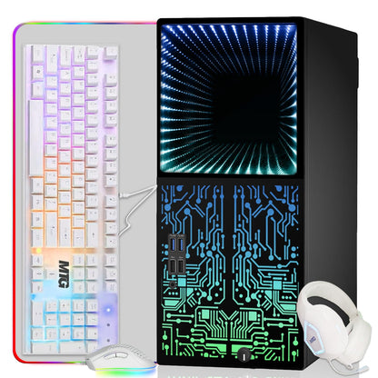 TechMagnet Horizon+ Gaming PC, Intel Core i7 6th Gen, 16GB RAM, 4 in 1 Gaming Kit, USB WiFi + BT (Win 11 Renewed)