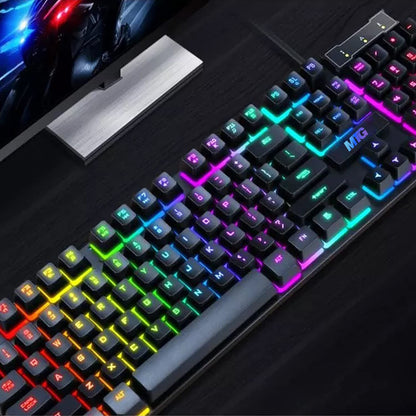 MTG mechanical keyboard RGB backlighting close-up