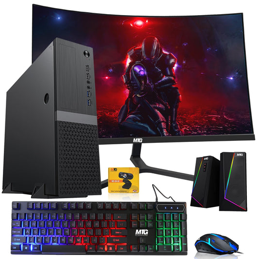 TechMagnet Heera Gaming PC, Intel Core i5 8th Gen, 16GB RAM, GTX 1650 Graphics, RGB KBM & Speaker, Webcam, USB WiFi + BT (Win 11 Renewed)
