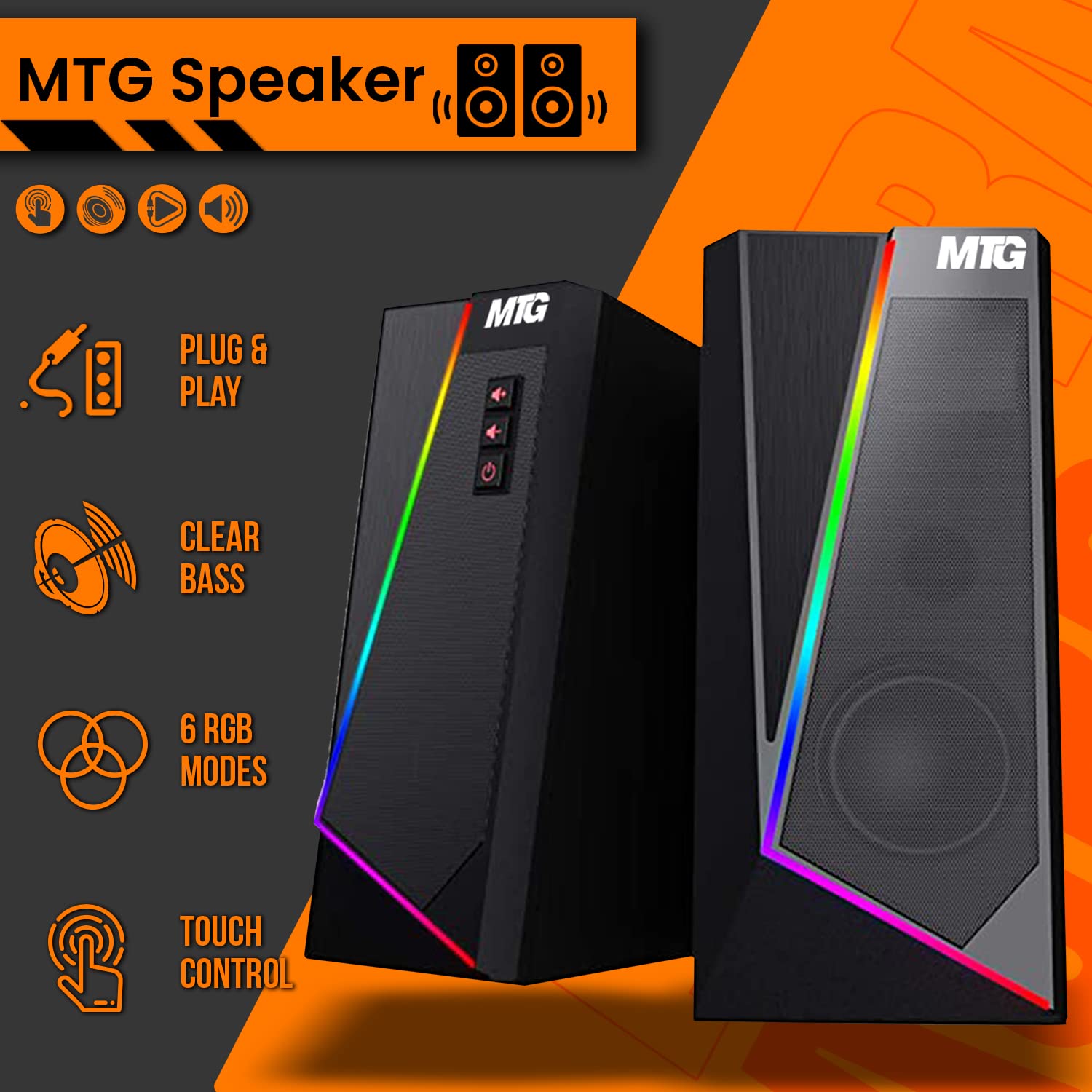 Aurora Gaming Desktop Computer, angled view