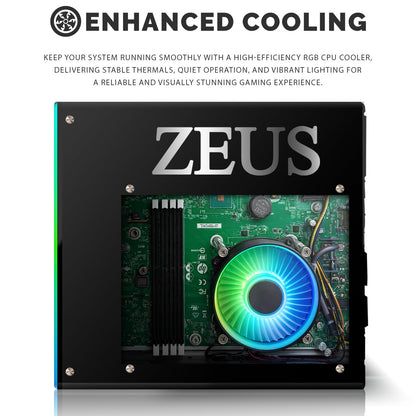 TechMagnet Zeus Pro 4 Gaming PC - Intel I5 4th Gen, 16GB RAM, RGB Soundbar Kit (Win 11 Renewed)