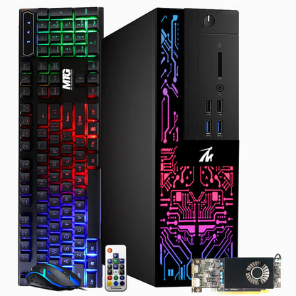 TechMagnet Siwa 6 Gaming PC, Intel Core i3 & i5 6th Gen, 16GB RAM, RGB Keyboard & Mouse, USB WiFi + BT (Win 11 Renewed)
