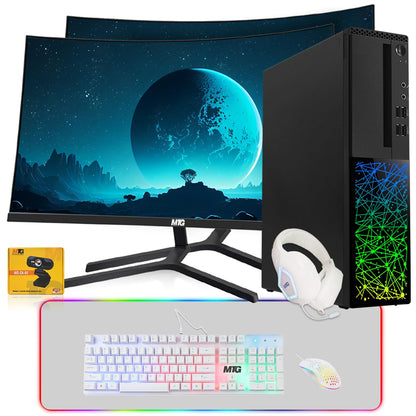 TechMagnet Galaxy Gaming PC, Intel Core i5 8th Gen, 16GB RAM, 4 in 1 Gaming Kit, Webcam, USB WiFi + BT (Win 11 Renewed)