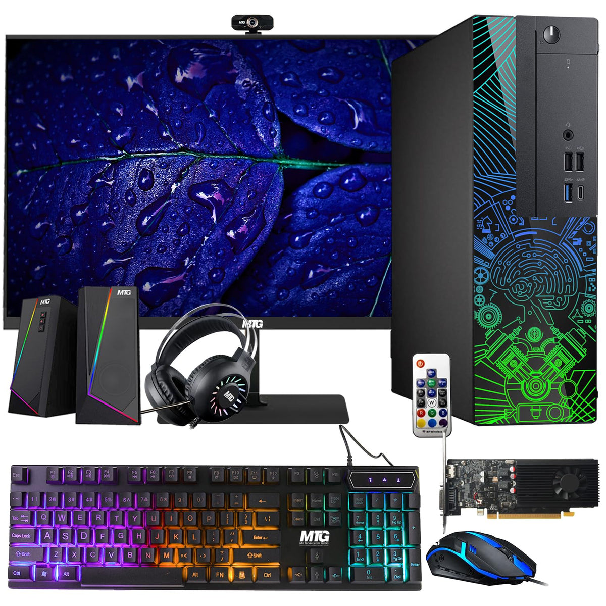 TechMagnet Lumos 8 Gaming PC, Intel Core i7 & i5 8th Gen, 16GB RAM, GTX 1650 Graphics, RGB Speaker & Headphone Kit, USB WiFi + BT (Win 11 Renewed)